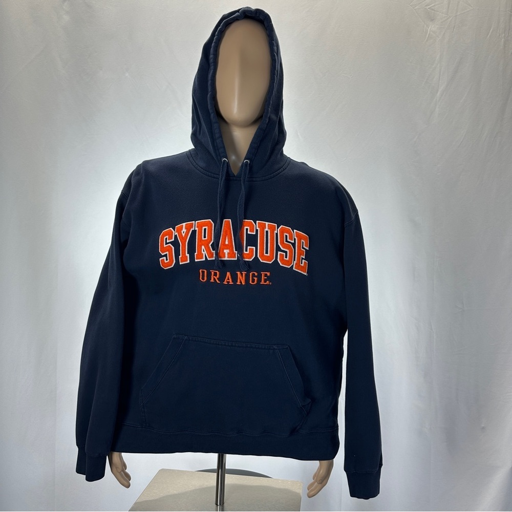 Syracuse University Navy Hoodie with Orange Lettering Size 2XL XXL